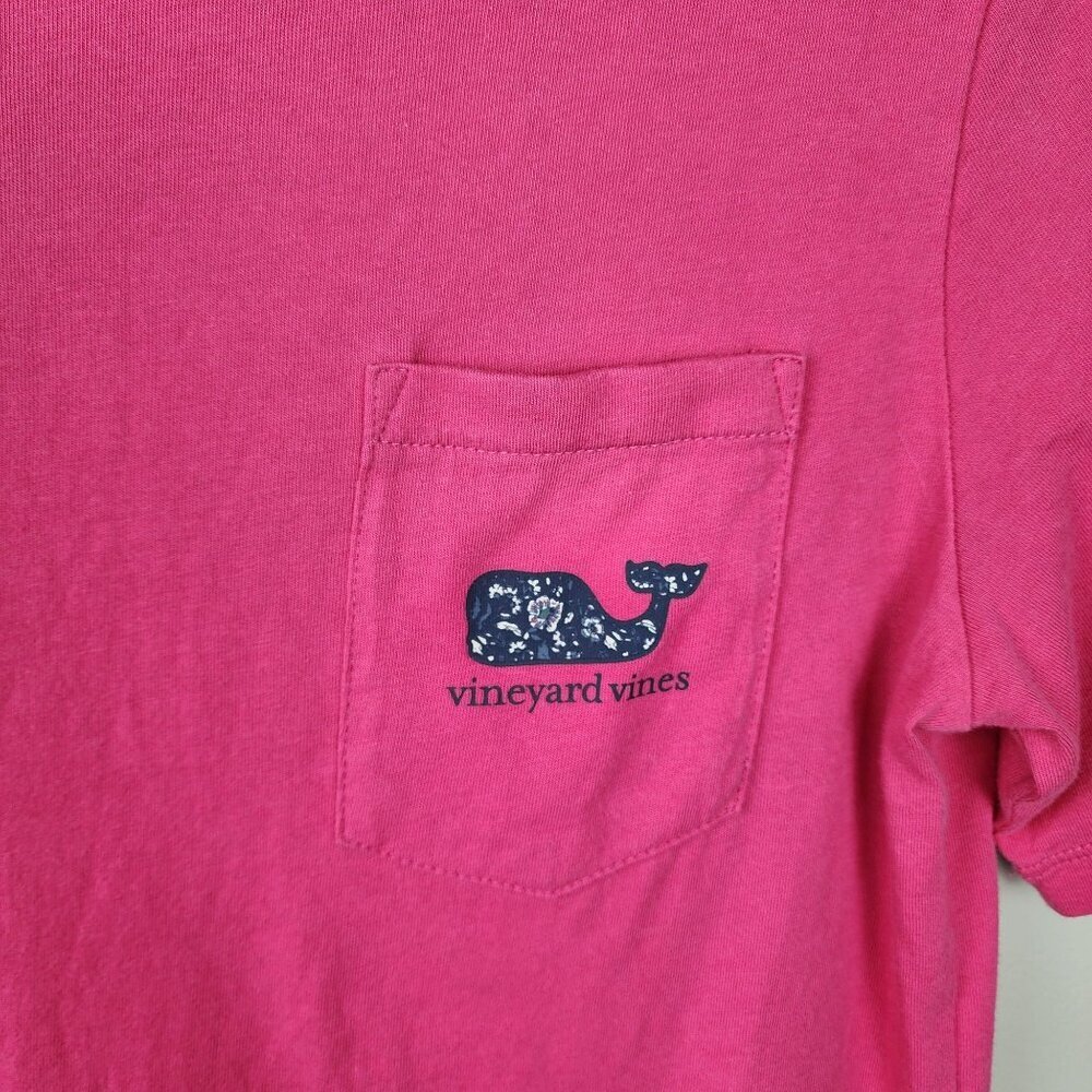 Vineyard Vines sz L / 16 girls pink t-shirt whale logo cotton - Picture 2 of 7